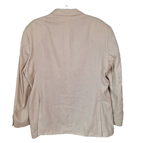 Pronto Uomo Platinum Linen Blazer Sport Jacket Double Vent 2 Button Men Size 46R - Picture 4 of 9